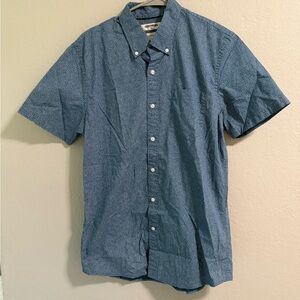 Goodthreads Blue Micro Print Poplin Shirt Men’s Medium